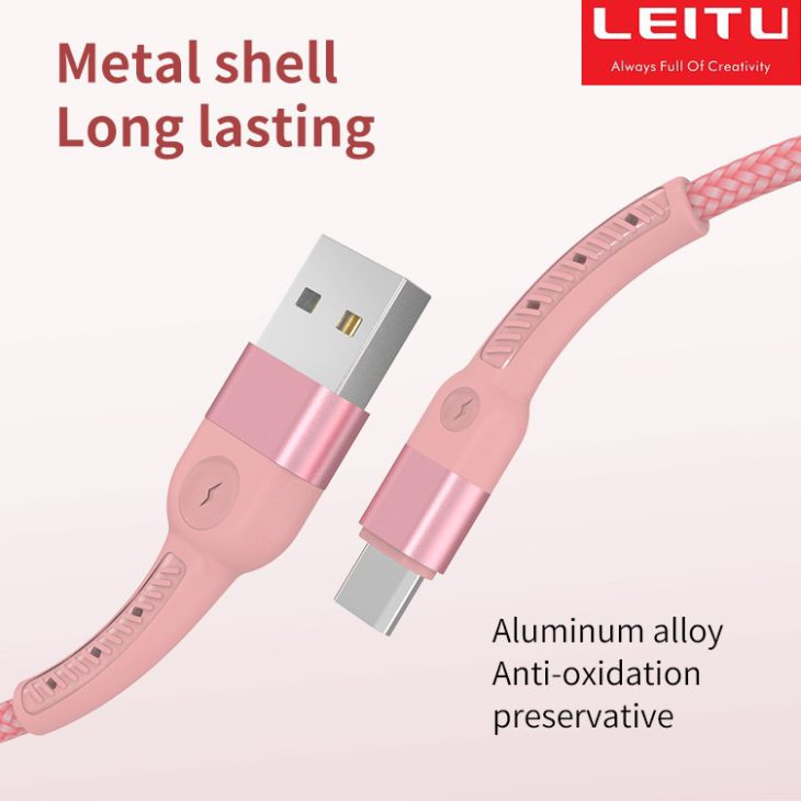 کابل تبدیل USB به USB-C لیتو مدل LD-20 طول 1 متر
